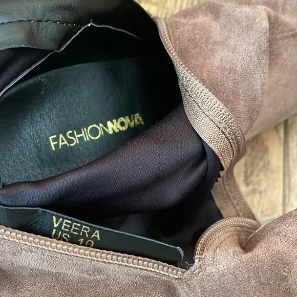 Fashion Nova Women's Heeled Boots - Taupe - Picture 2 of 11